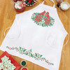 Herrschners Poinsettia & Cardinals Apron Stamped Cross-Stitch Herrschners Poinsettia & Cardinals Apron Stamped Cross-Stitch