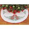 Herrschners Cardinal & Poinsettia Tree Skirt Stamped Cross-Stitch Kit Herrschners Cardinal & Poinsettia Tree Skirt Stamped Cross-Stitch Kit