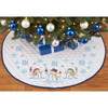 Herrschners Winter Snowmen Tree Skirt Stamped Cross-Stitch Kit Herrschners Winter Snowmen Tree Skirt Stamped Cross-Stitch Kit