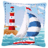 Vervaco Sailing Lighthouse Pillow Cover Needlepoint Kit