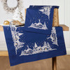 Herrschners Blue Winter Village Table Topper & Table Runner Set Stamped Cross-Stitch Kit Herrschners Blue Winter Village Table Topper & Table Runner Set Stamped Cross-Stitch Kit