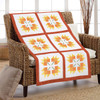 Herrschners Quilted Leaves Quilt Block Stamped Cross-Stitch Herrschners Quilted Leaves Quilt Block Stamped Cross-Stitch