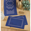Herrschners Sashiko I & II Table Runner & Place Mats Set Stamped Embroidery Kit Herrschners Sashiko I & II Table Runner & Place Mats Set Stamped Embroidery Kit