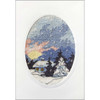 Orchidea Winter Night: Twilight Cottage Greeting Card Counted Cross-Stitch Kit Orchidea Winter Night: Twilight Cottage Greeting Card Counted Cross-Stitch Kit