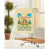 Herrschners Happy Campers Porch Flag Stamped Cross-Stitch Kit Herrschners Happy Campers Porch Flag Stamped Cross-Stitch Kit