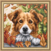 Vervaco Dog in Autumn Counted Cross-Stitch Kit Vervaco Dog in Autumn Counted Cross-Stitch Kit