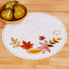Herrschners Autumn Tossed Leaves Doily Stamped Embroidery Kit Herrschners Autumn Tossed Leaves Doily Stamped Embroidery Kit