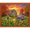 Sunflowers in front of the Barn Kit & Frame Paint by Number Kit Sunflowers in front of the Barn Kit & Frame Paint by Number Kit