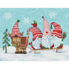 Diamond Art Club Elf Gnome Trio with Reindeer Diamond Painting