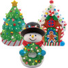 Masterpieces Puzzle Co Snowman, Tree & Gingerbread LED, Set of 3 Paint Set Masterpieces Puzzle Co Snowman, Tree & Gingerbread LED, Set of 3 Paint Set
