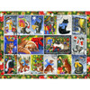 Vermont Christmas Company Christmas Cat Stamps Jigsaw Puzzle Vermont Christmas Company Christmas Cat Stamps Jigsaw Puzzle
