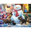 Vermont Christmas Company Snowman & Puppies Jigsaw Puzzle Vermont Christmas Company Snowman & Puppies Jigsaw Puzzle