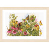LanArte Butterflies & Coneflowers Counted Cross-Stitch Kit