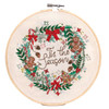 Christmas Wreath Hoop Stamped Embroidery Kit Christmas Wreath Hoop Stamped Embroidery Kit