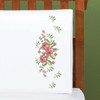 Herrschners Rosebud Pillowcase Pair Stamped Cross-Stitch Herrschners Rosebud Pillowcase Pair Stamped Cross-Stitch