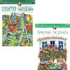Dover Spring Scenes, Garden & Homestead, Set of 3 Coloring Book Dover Spring Scenes, Garden & Homestead, Set of 3 Coloring Book