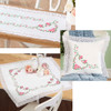 Herrschners Rose Heart Lace Trim Ensemble Stamped Cross-Stitch Kit Herrschners Rose Heart Lace Trim Ensemble Stamped Cross-Stitch Kit