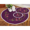 Herrschners Fuchsia Table Linens Set Stamped Embroidery Kit Herrschners Fuchsia Table Linens Set Stamped Embroidery Kit