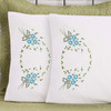 Herrschners Letitia Pillowcase Pair Stamped Embroidery Herrschners Letitia Pillowcase Pair Stamped Embroidery