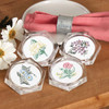 Herrschners Adeline's Floral Coasters Stamped Embroidery Kit Herrschners Adeline's Floral Coasters Stamped Embroidery Kit