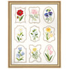 Herrschners Spring Florals Sampler Kit & Frame Stamped Embroidery Kit Herrschners Spring Florals Sampler Kit & Frame Stamped Embroidery Kit