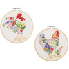 Herrschners Floral Flock Hoop Set Stamped Embroidery Kit Herrschners Floral Flock Hoop Set Stamped Embroidery Kit