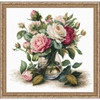 Luca-S Vase with Roses Counted Cross-Stitch Kit