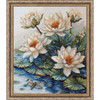 Luca-S Lake with Water Lilies Kit & Frame Counted Cross-Stitch Kit