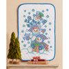 Herrschners Snowman Stack Wall Hanging Stamped Cross-Stitch Herrschners Snowman Stack Wall Hanging Stamped Cross-Stitch