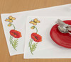 Herrschners Poppy Flower Placemats Stamped Cross-Stitch