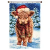 Herrschners Christmas Highland Calf Kit & Hanger Latch Hook Kit