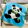 Herrschners Little Panda Blanket Crochet Kit