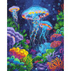Adbrain Ocean Glow Paint by Number Kit