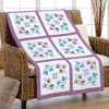 Herrschners Lavender Blue Quilt Block SCS Stamped Cross-Stitch