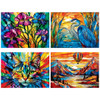 Masterpieces Puzzle Co Stained Glass 4-Pack Jigsaw Puzzle