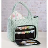 Herrschners Quilted Large Needlework Bag-Petite Paisley Mint