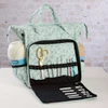 Herrschners Quilted Yarn Backpack - Petite Paisley Mint