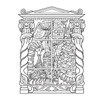Dover Vintage Christmas Windows Coloring Book