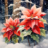 Dotty Designs Poinsettia Card Diamond Painting