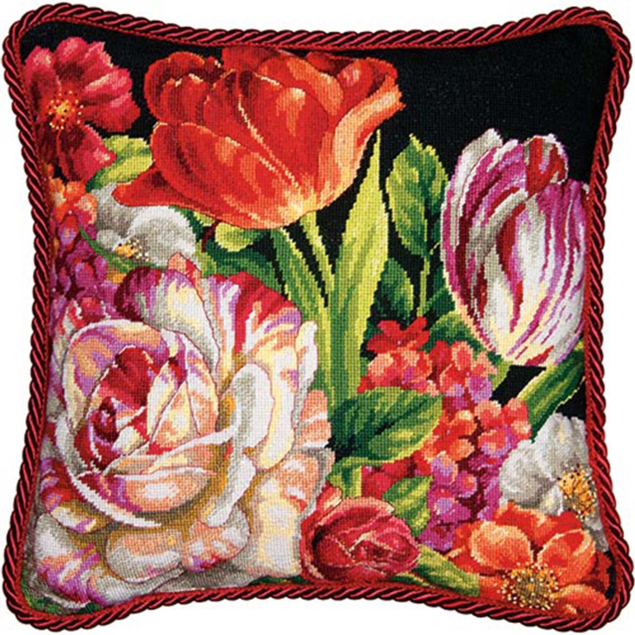 Dimensions Zinnias Needlepoint Kit