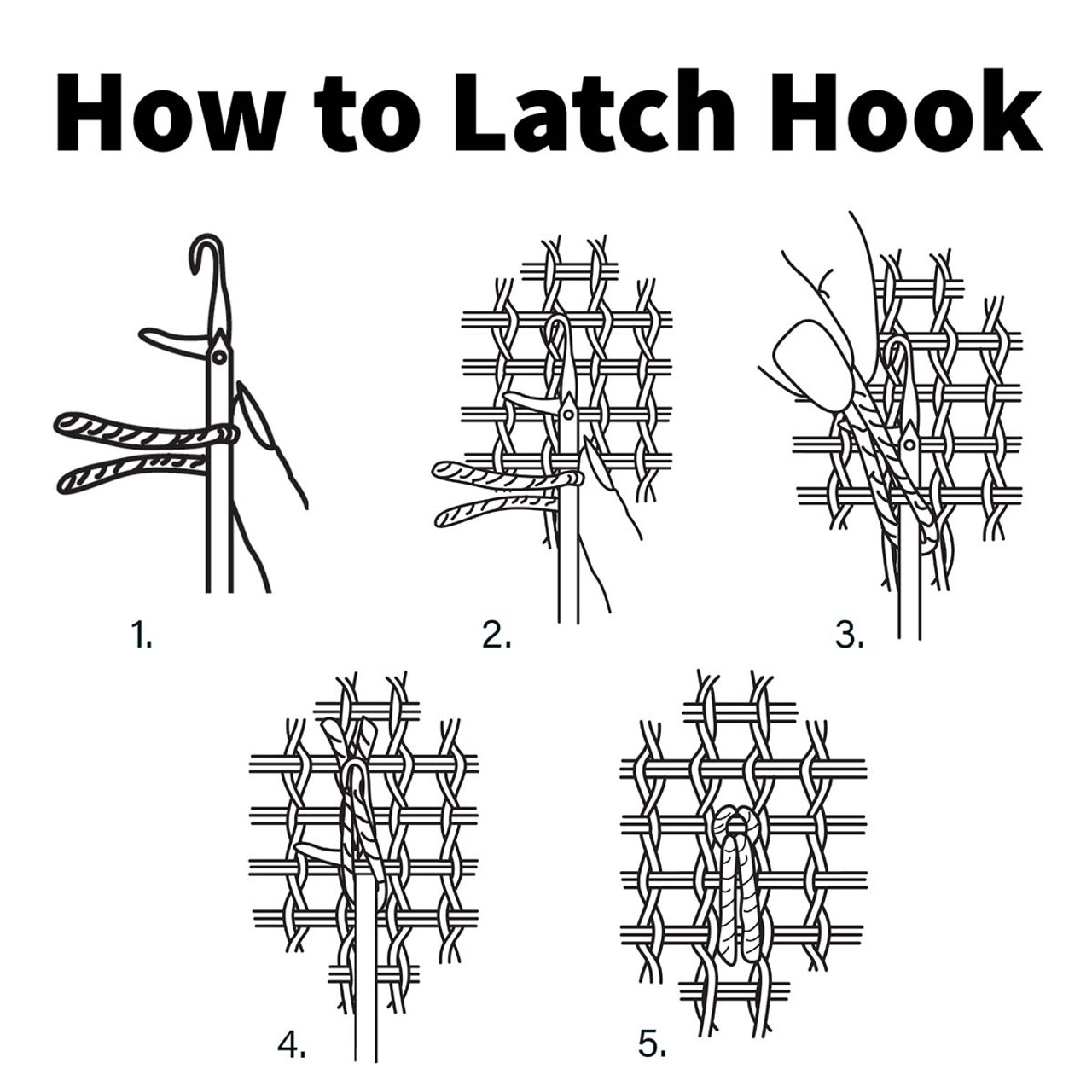 Herrschners 5-mesh Latch Hook Tool
