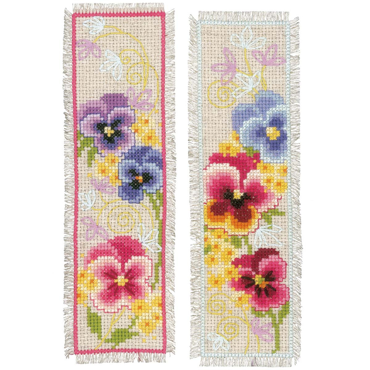 Vervaco Counted Cross Stitch Kit - Blue Feathers Bookmarks