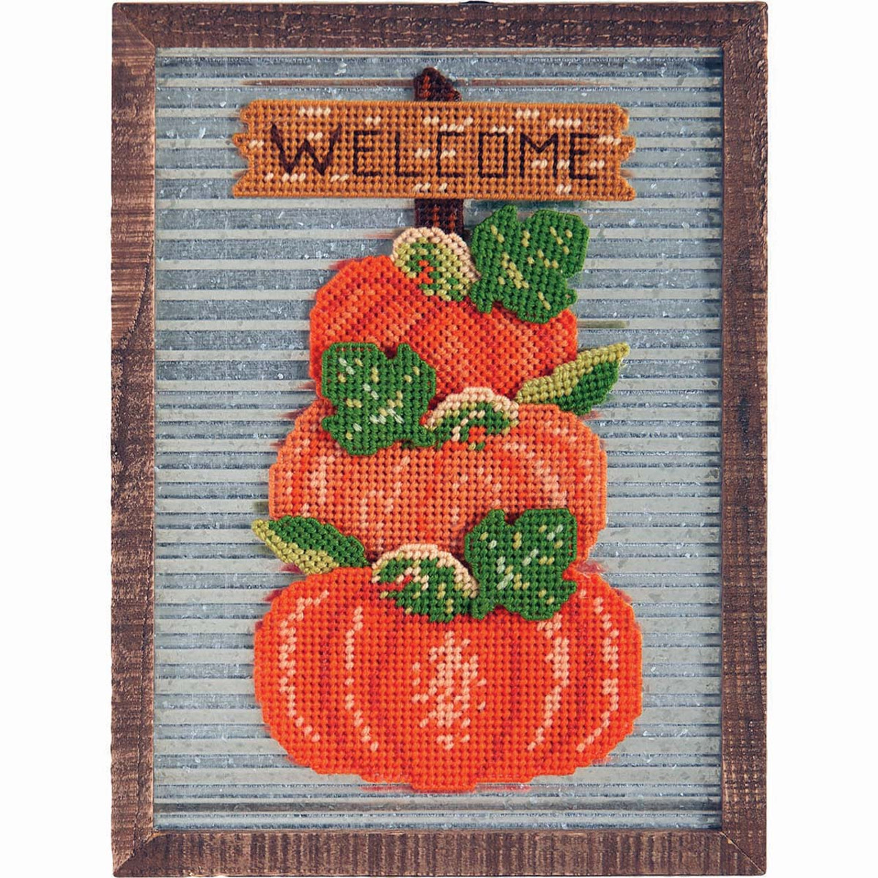Herrschners Fall Welcome Wall Hanging Plastic Canvas Kit