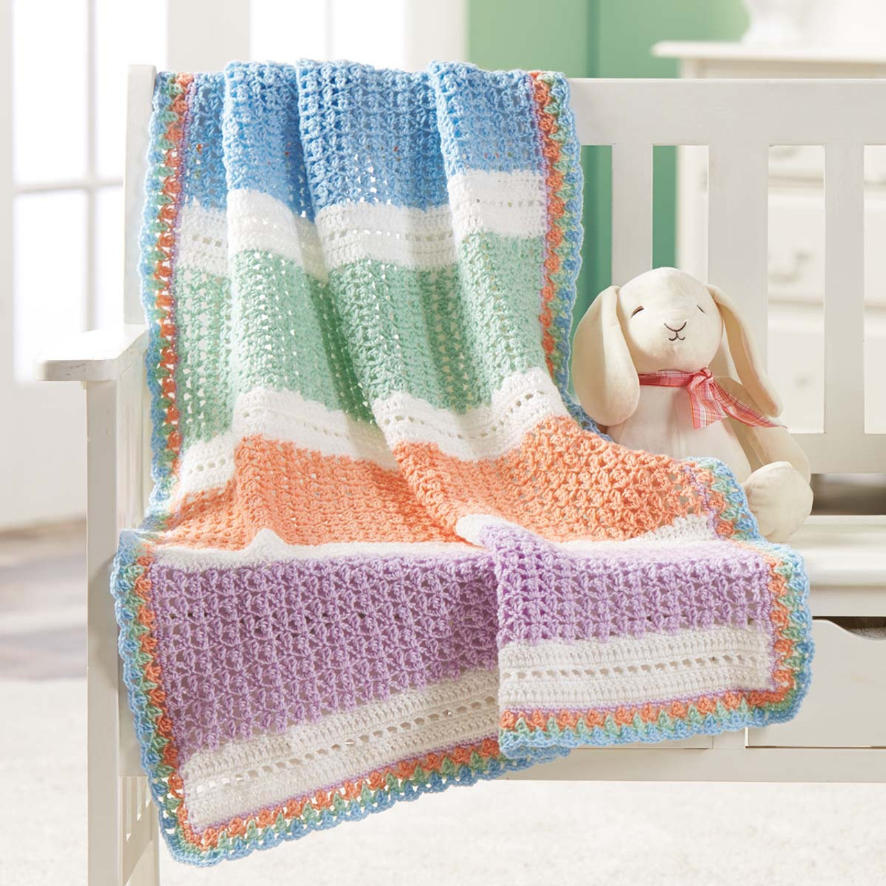 Herrschners Lollipops Baby Blanket Crochet Kit