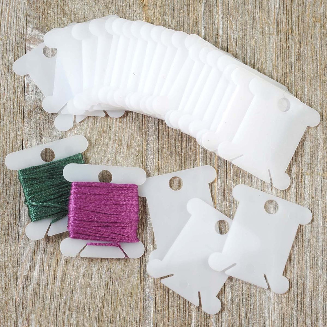 Essentials by Leisure Arts Floss Bobbins Plastic Pkg 100pc