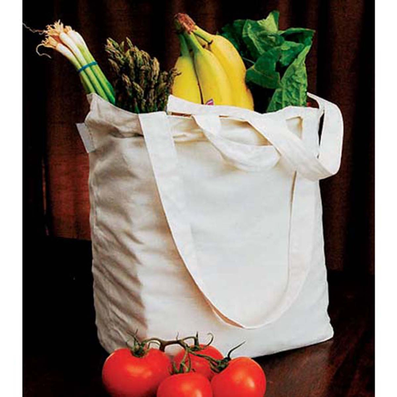 Reusable cloth eco bags full of grocery products Vector Image
