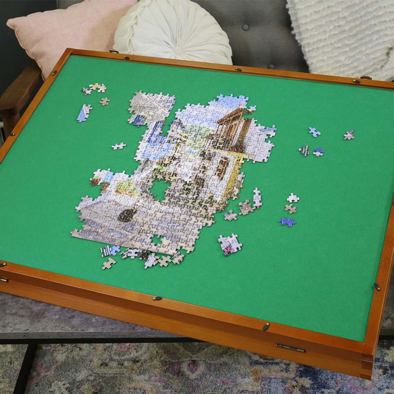 Buffalo Games - Puzzle Easel - Assemble Your Puzzles Raised Up Off The  Table - Adjustable Angle - Fits Any Size Puzzle Up to 2000 Piece MSRP $69  Auction