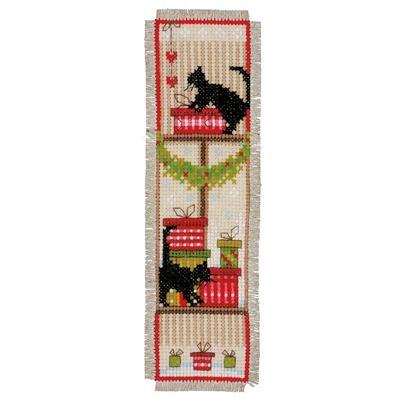 FREEBLOSS 6 Set Cross Stitch Bookmark Counted Cross Stitch Kit with 6  Different Christmas Patterns Embroidery Kit with Instruction DIY Bookmark  Kit