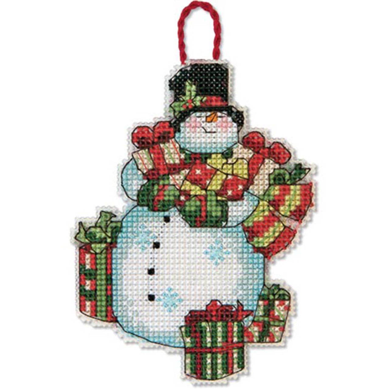 Christmas Stocking, Santa & Snowman, cross stitch kit (Dimensions)