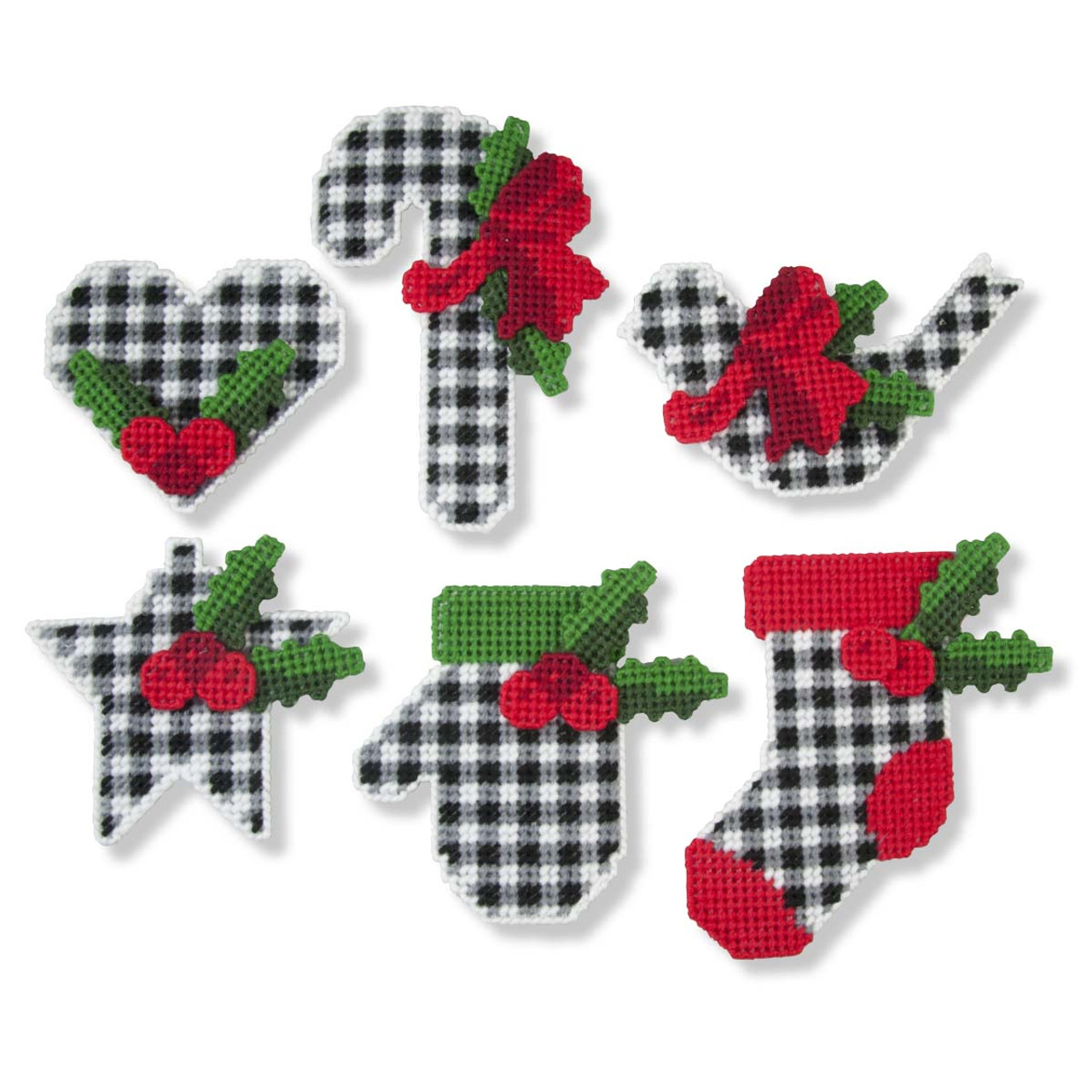 Red Heart Plastic Canvas Needlepoint Ornaments Pattern Pattern